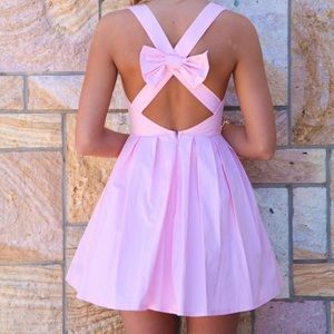 Bow back sleeveless dress